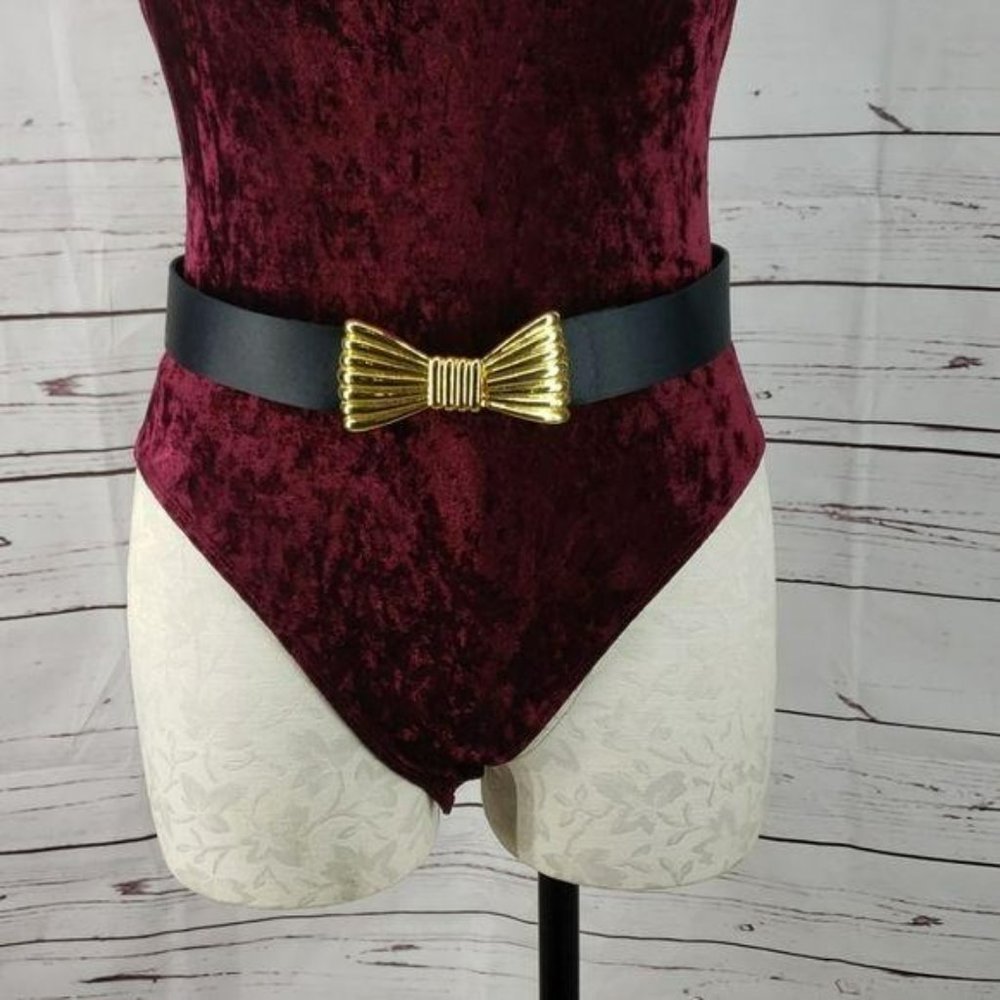 R&R Gold Bow #8697sa‎ thick waist belt